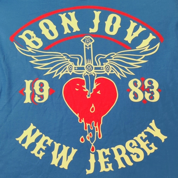 Bon Jovi Other - (RARE) Bon Jovi 1983 New Jersey graphic tee